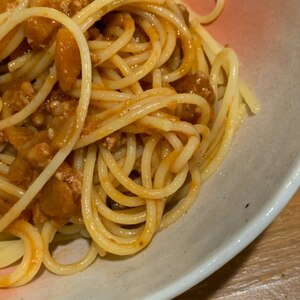 大雑把！トマトたっぷり！ミートソーススパゲティ